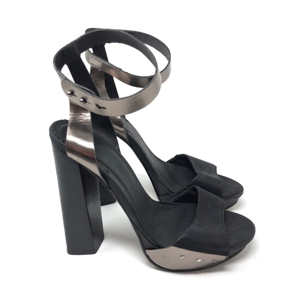 DIESEL | Metallic Ankle Strap Heels - Picture 4 of 6